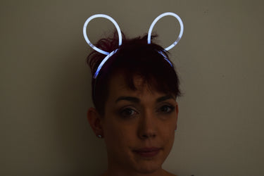 White Glow Stick Bunny Ears- Single Retail Packs